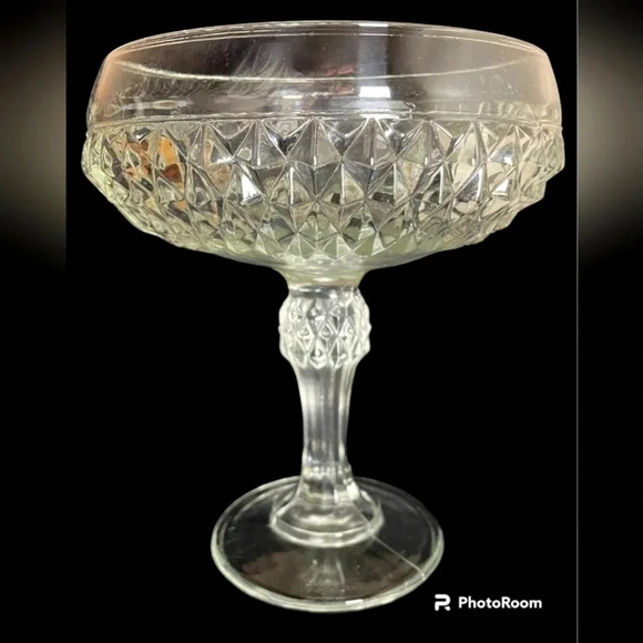 Indiana Glass Other - Vintage Indiana Clear Cut Glass Diamond Candy/Fruit Dish